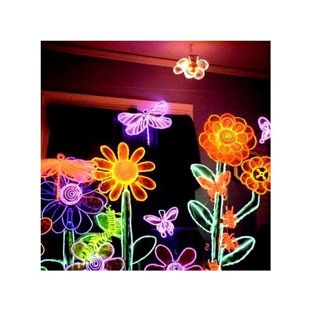 Flores flexiformes de ocio creativo de neón