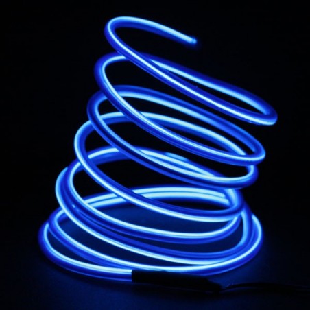 Neon tuning auto bleu