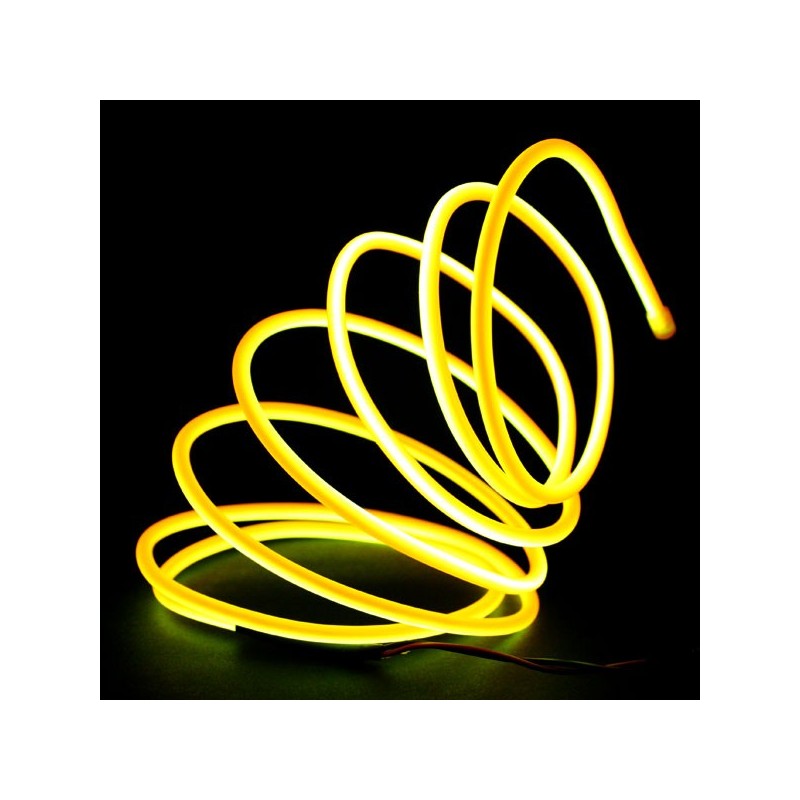 Neon tuning yellow motorcycle