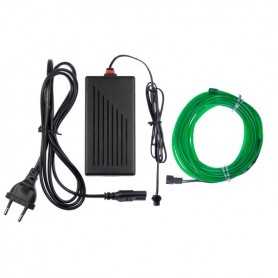 Neon Flexible Hausdekoration grün - 5m - Durchm. 3mm + Blinklicht