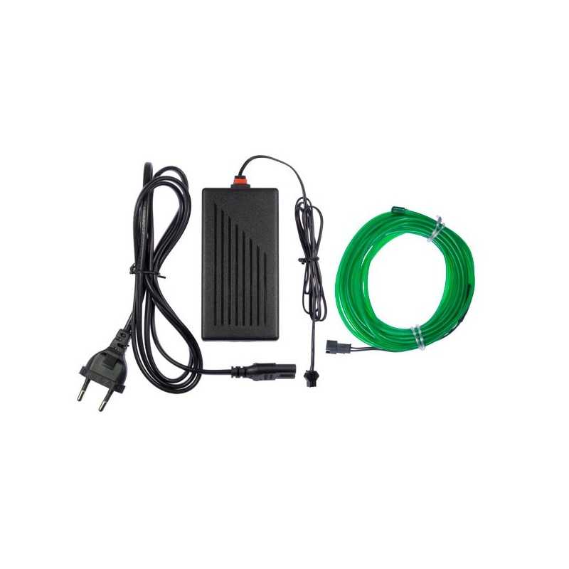 Neon Flexible Hausdekoration grün - 5m - Durchm. 3mm + Blinklicht