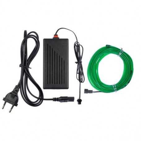 Neon Flexible Hausdekoration grün - 5m - Durchm. 3mm + Blinklicht