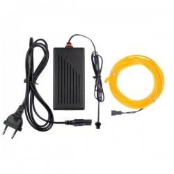 Neonschlauch für Hausdekoration gelb - 5m - Durchm. 3mm + Blinklicht