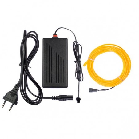 Neon flexible deco house yellow - 5m - diam. 3mm + flashing