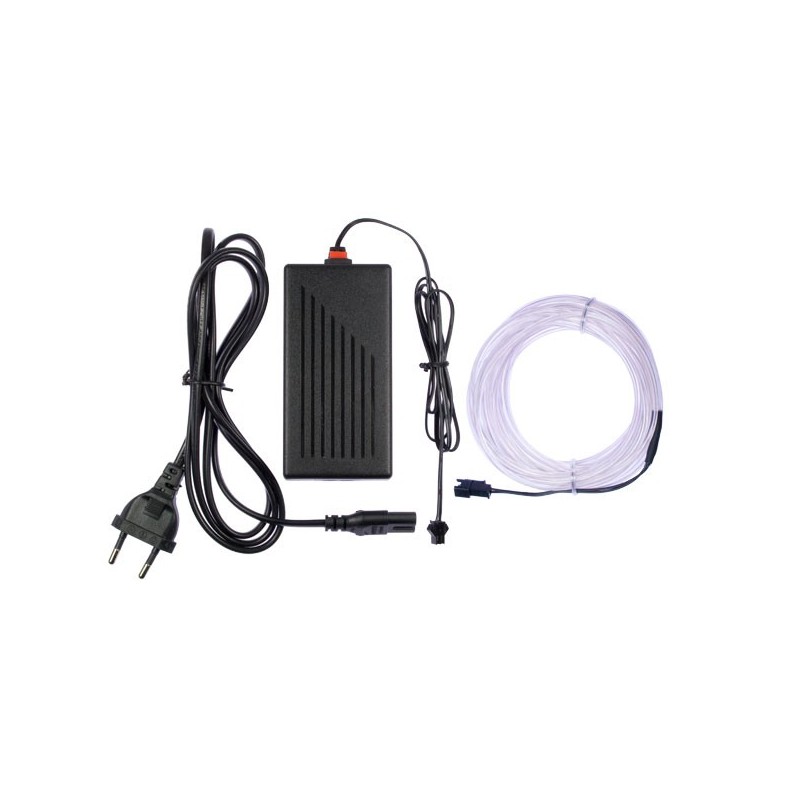 Neón flexible decoración hogar blanco - 5m - diám. 3mm + tapajuntas