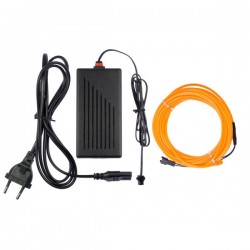 Neonschlauch für Hausdekoration orange - 5m - Durchm. 3mm + Blinklicht