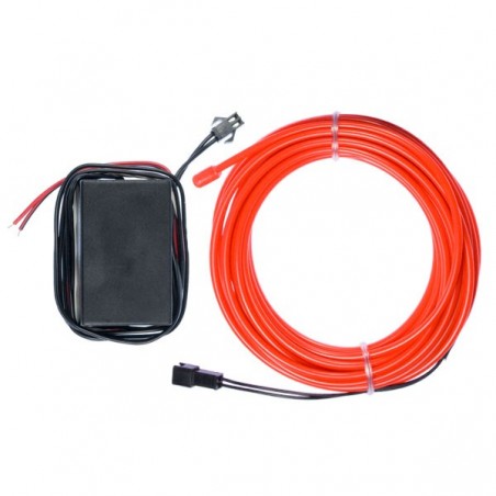 Neon flexible tuning auto rouge - 5m - diam. 3mm