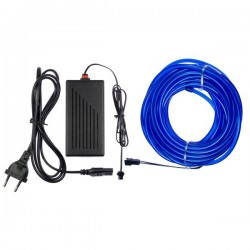 Neonschlauch für Hausdekoration blau - 10m + Blinklicht