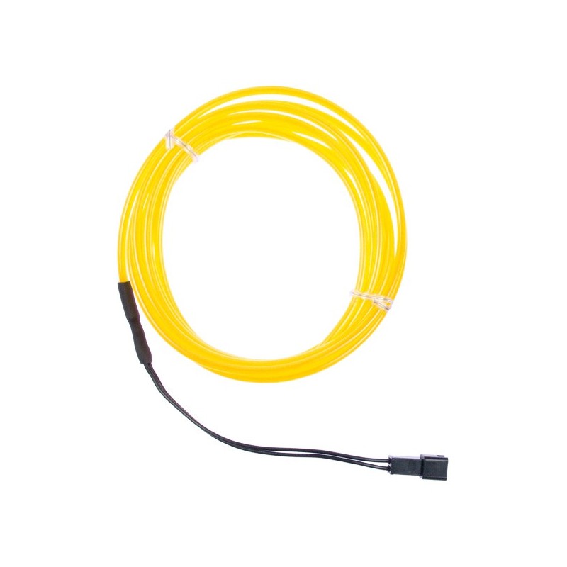 Luz de neón amarilla flexible - 2m - diám. 3mm