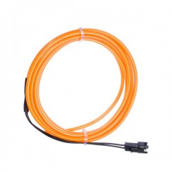 Luz de neón naranja flexible - 2m - diám. 3mm