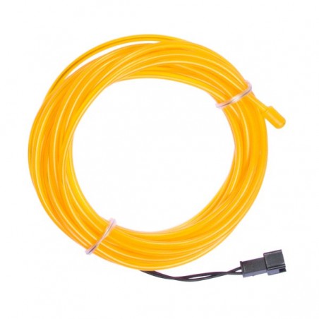 Luz de neón amarilla flexible - 5m - diám. 3mm