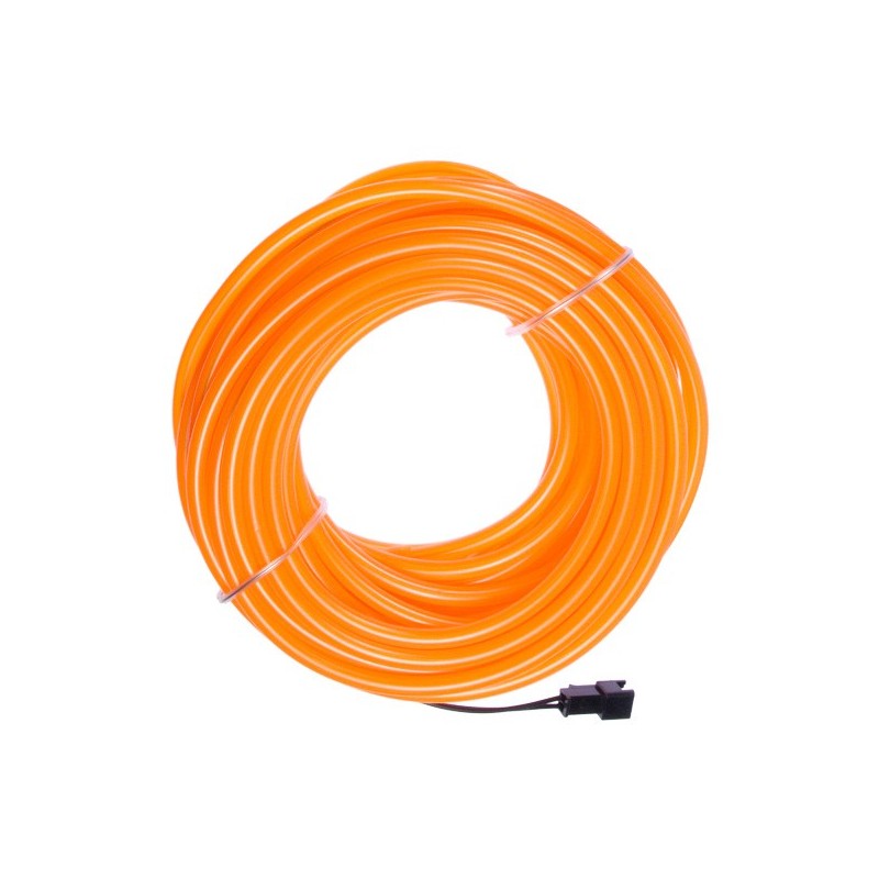Luz de neón naranja flexible - 10 m - diám. 5 mm