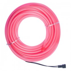 Rosa neón suave y flexible - 10 m - diám. 5 mm