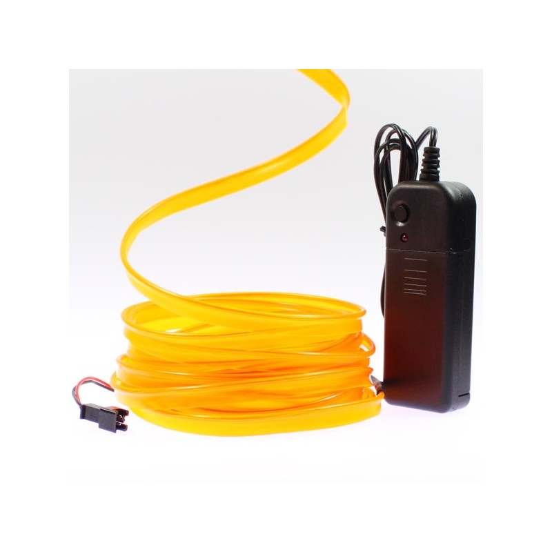 Orangefarbener Leuchtfaden mit 5 m langem Hals und Batteriebetrieb