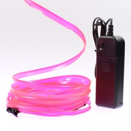 El wire pink collar 5m with inverter battery-operated