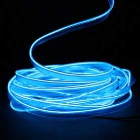 Blaues Lichtkabel mit 5 m langem Halsband und Batteriebetrieb