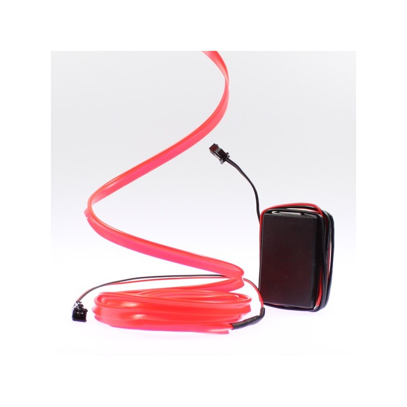 Cable luminoso collar tuning moto rojo - 2m