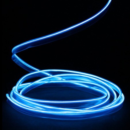 Fil lumineux bleu collerette tuning moto - 2m