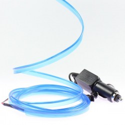 Cable luminoso collar tuning coche azul + encendedor - 2m