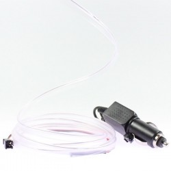 Cable luminoso collar tuning coche blanco + encendedor - 2m