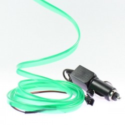 Cable luminoso collar tuning verde coche + encendedor - 2m