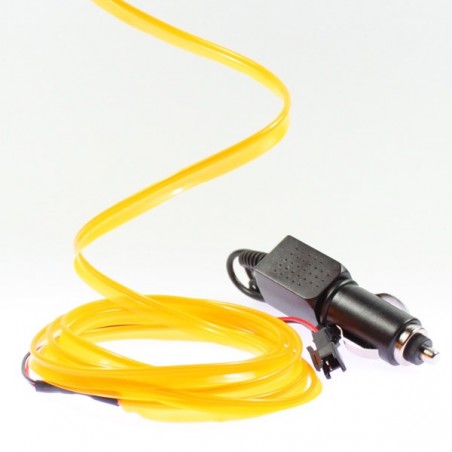 El wire orange collerette tuning auto + allume cigare - 2m