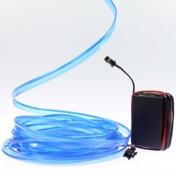 Cable luminoso cuello azul 5m - tuning auto