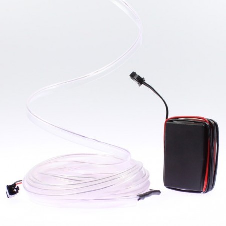 Cable luminoso cuello blanco 5m - tuning auto