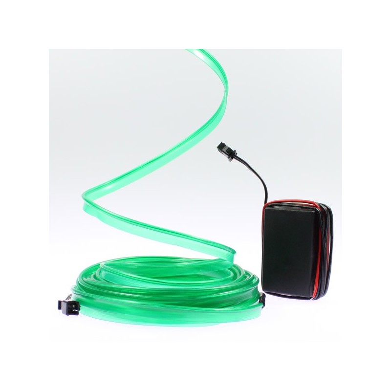 Cable luminoso cuello verde 5m - tuning auto