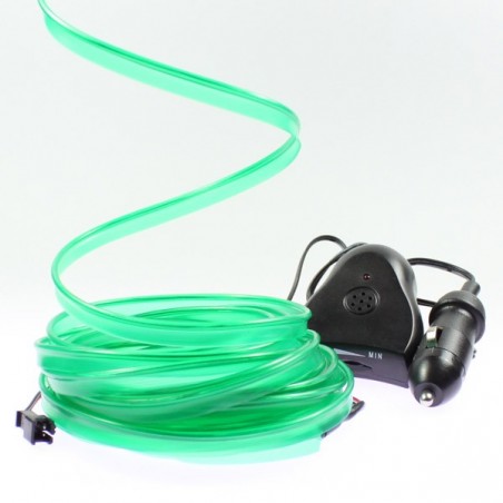 Grüner Leuchtfaden 5m - Autotuning + Soundsensor