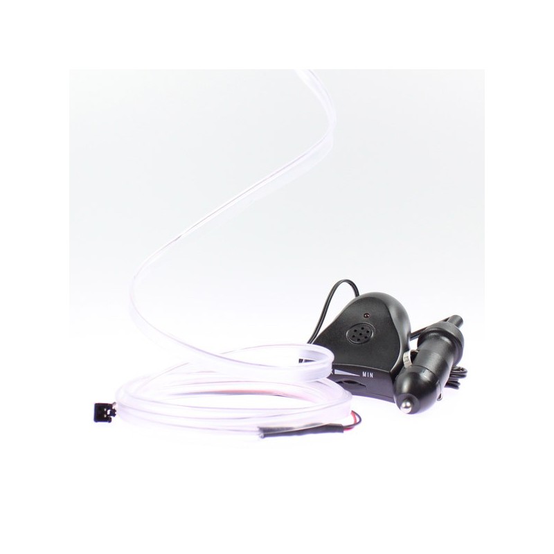Cable luminoso collar blanco 2m - tuning coche + sensor de sonido