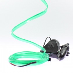 Cable luminoso green collar 2m - tuning del coche + sensor de sonido