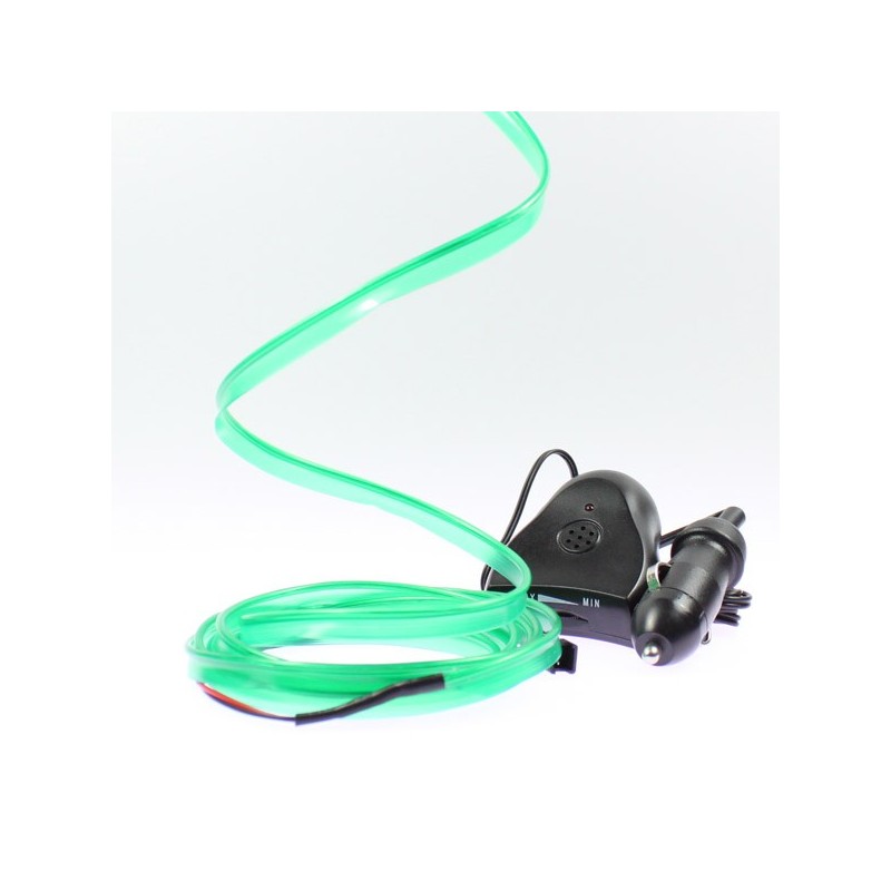 Cable luminoso green collar 2m - tuning del coche + sensor de sonido