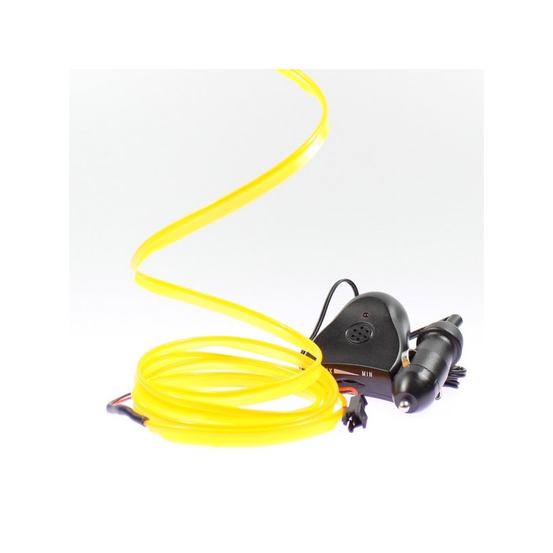 Leuchtfaden gelb 2m - Autotuning + Soundsensor