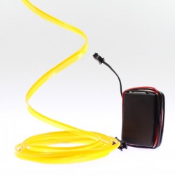 Cable luminoso collar amarillo 2m - tuning auto