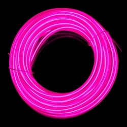 Neon flexible tuning auto rose + capteur de son - 5m - diam. 3mm