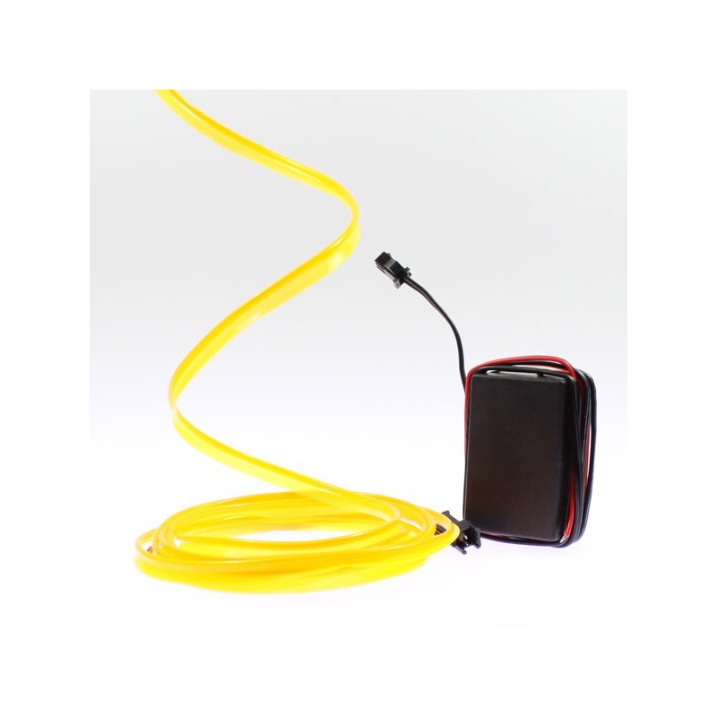 Fil lumineux jaune collerette tuning PC - 2m