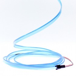 Blauer Leuchtfaden mit Kragen - 2m