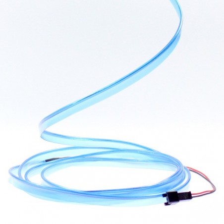 Blauer Leuchtfaden mit Kragen - 2m