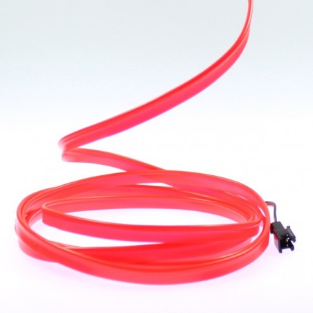 Fil lumineux rouge collerette - 2m