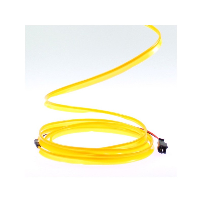 Cable luminoso collar amarillo - 2m