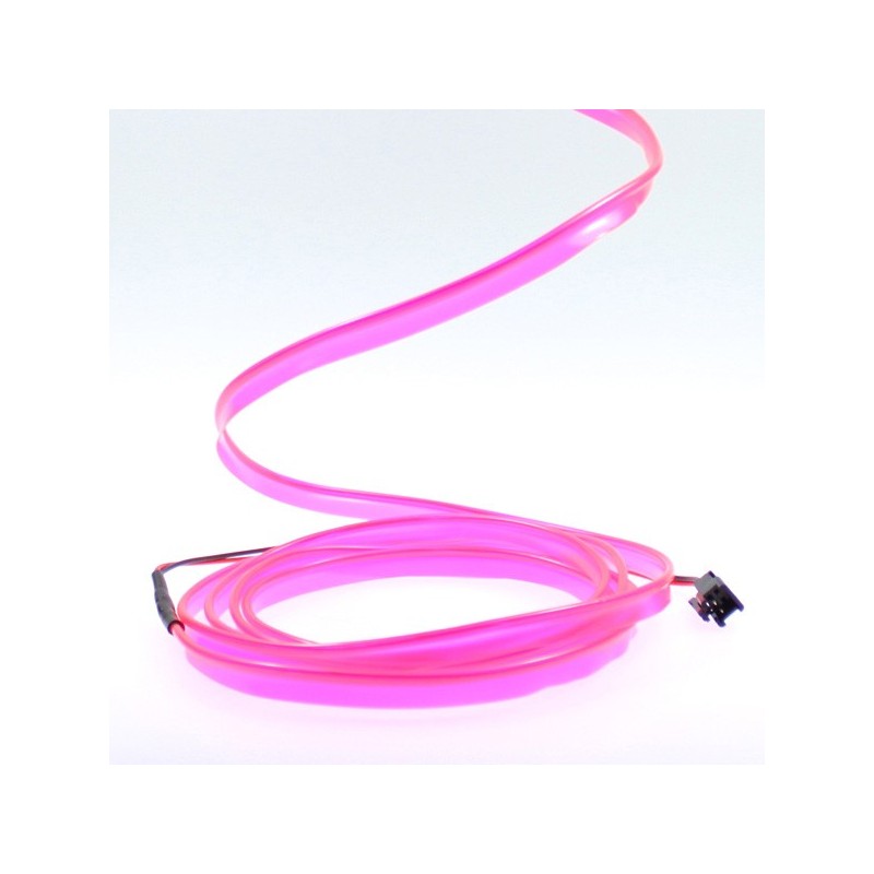 Cable luminoso collar rosa - 2m