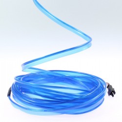 Blauer Leuchtfaden mit Kragen - 5m