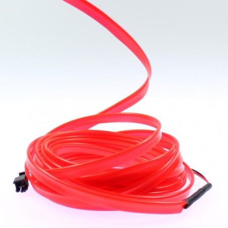 Fil lumineux rouge collerette - 5m