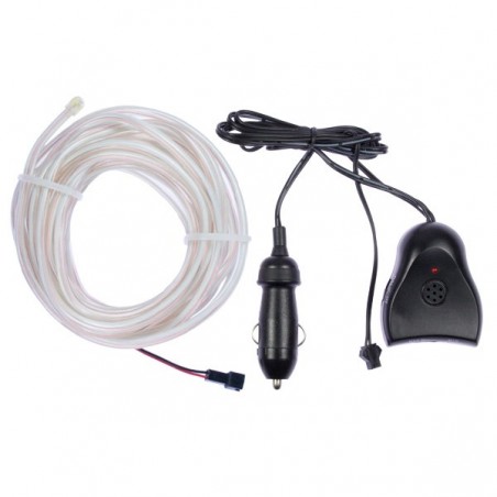 Néon flexiforme blanc tuning auto + capteur de son