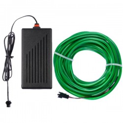 Cable luminoso flex home decor verde + intermitente