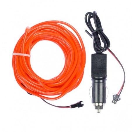 Néon flexiforme rouge tuning auto 2m + allume cigare