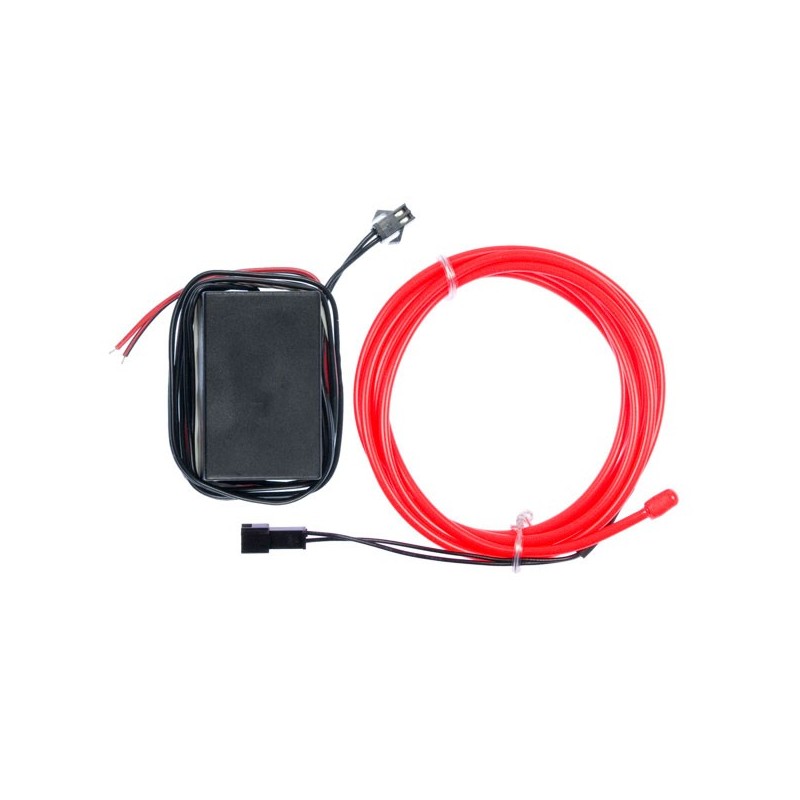 Neón flexible tuning coche rojo - transformador 12V - 2m