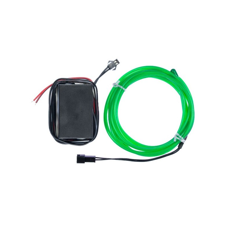 Neon flexible car tuning green - transformer 12V - 2m