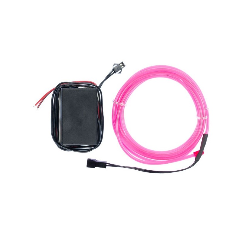 Neon flexible tuning car pink - transformer 12V - 2m